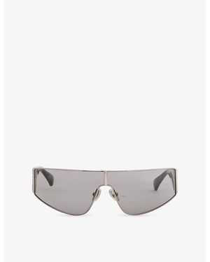 Max Mara Shield Acetate And Metal Sunglasses - Grey