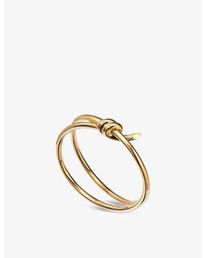 Tiffany & Co. Tiffany Knot Double Row 18Ct- Hinged Bangle - Metallic