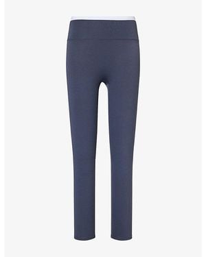 ADANOLA Ultimate Double-Layered Workout Leggings - Blue