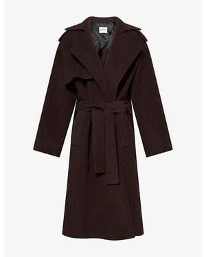 KHAITE Manston Belted Wool Coat - Brown