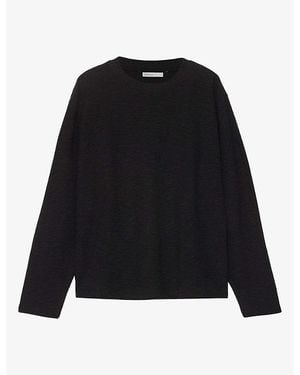 AllSaints Abel Long-Sleeve Cotton T-Shirt - Black