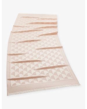 BVLGARI Calla Maxi Silk And Wool Stole - Natural