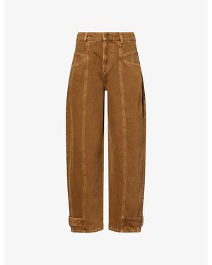 Isabel Marant Leja Carrot Denim Trousers - Brown