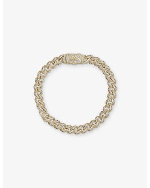 Gld Cluster Cuban 18Ct Plated Bracelet - Metallic