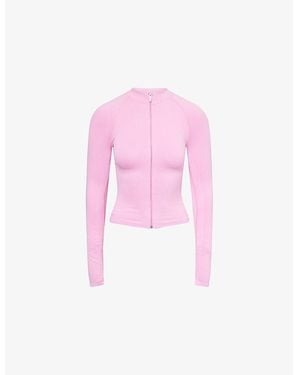 BO+TEE Branded Slim-Fit Stretch-Woven Jacket - Pink