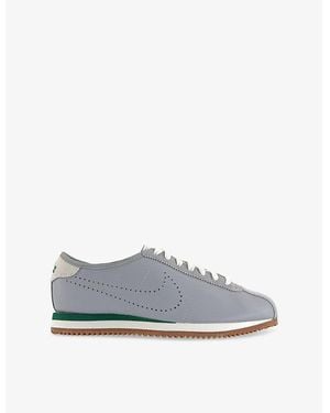 Nike Cortez Woven And Suede Low-Top Trainers - Grey