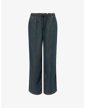 Samsøe & Samsøe Satopiarya Drawstring Woven Pants - Blue