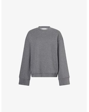 Frankie Shop Talia Relaxed-Fit Jersey Sweatshirt - Grey