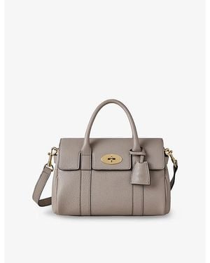 Mulberry Bayswater Satchel Small Leather Top-Handle Bag - Grey