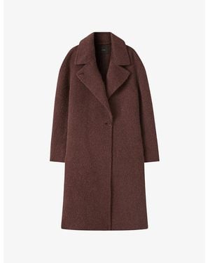 JOSEPH Yves Brushed-Texture Alpaca, Wool And Silk-Blend Coat - Brown
