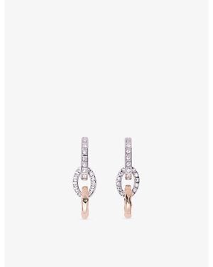 Maje Link And-Plated Brass Drop Earrings - White
