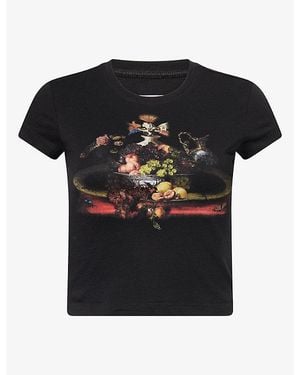 Vivienne Westwood Graphic-Print Slim-Fit Cotton T-Shirt - Black