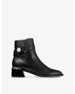 Jimmy Choo Noor 45 Smooth Leather Ankle Boots - Black