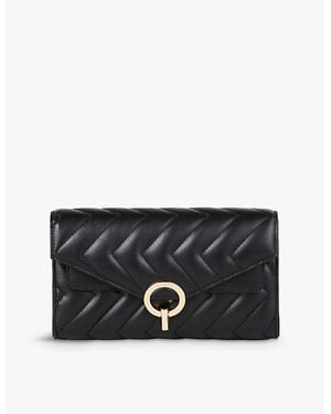 Sandro Yza Quilted Leather Clutch Bag - Black