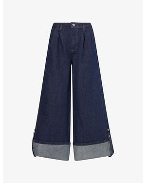 Damson Madder Wylie Turn-Up Denim Jeans - Blue