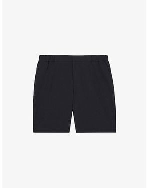 Reiss Drawstring Elasticated-Waist Stretch-Woven Chino Shorts - Blue