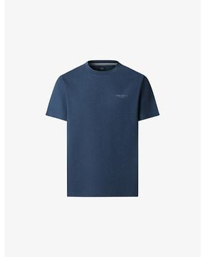 Hackett Heritage Classic-Fit Brand-Print Cotton-Jersey T-Shirt - Blue