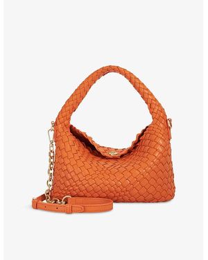 Dune Dinky Deliberate Mini Woven Top-Handle Bag - Orange