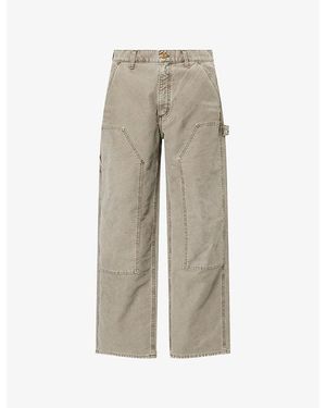 Agolde Layton Straight-Leg Carpenter Denim Jeans - Natural
