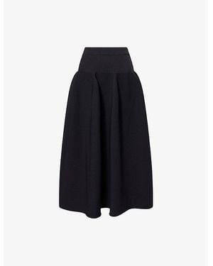 CFCL Pottery Flared Knitted Midi Skirt - Blue