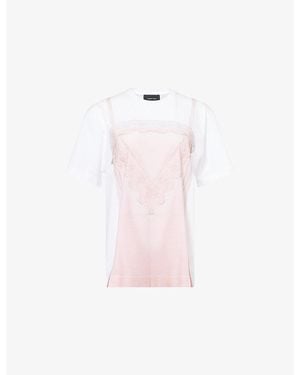 Simone Rocha Graphic-Print Oversized Cotton T-Shirt - Pink