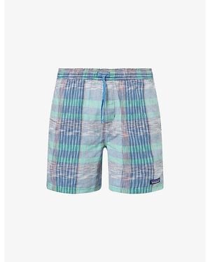 Patagonia Baggies Plaid Nylon Shorts - Blue