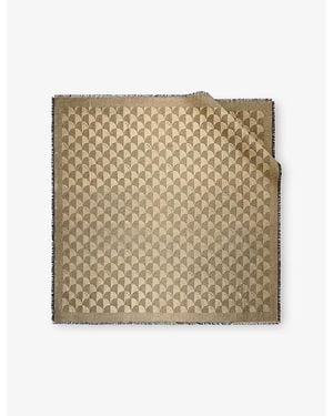 BVLGARI Calla Maxi Square Silk And Wool-Blend Scarf - Natural
