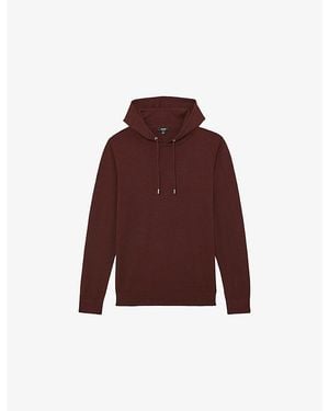 Reiss Holland Wool Hoody - Red