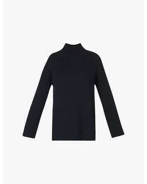 Sweaty Betty Alpine Funnel-Neck Knitted Jumper - Blue