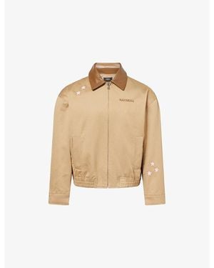 NAHMIAS Workwear Embroidered Cotton Jacket - Natural