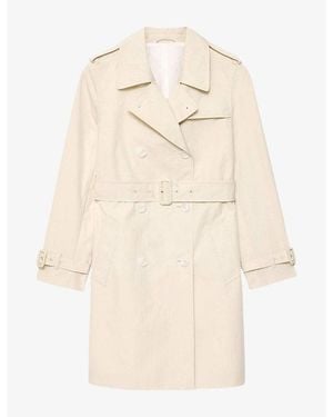 AllSaints Leonard Double-Breasted Cotton-Blend Trench Coat - Natural