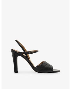 AllSaints Lila Heeled Leather Sandals - Black