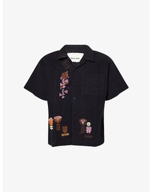STORY mfg. Greetings Printed Cotton-Blend Shirt - Blue