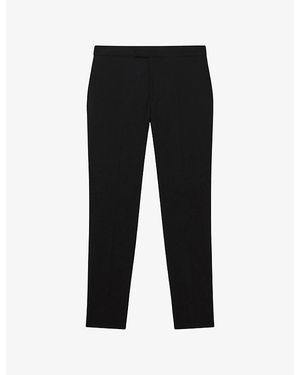 Reiss Found Slim-Fit Drawstring Woven Trousers - Black