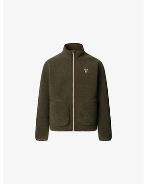 Hackett Heritage Badge Classic-Fit Fleece Jacket - Green