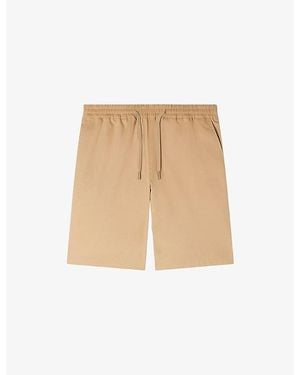 Sandro Drawstring-Waist Stretch Cotton-Blend Shorts - Natural