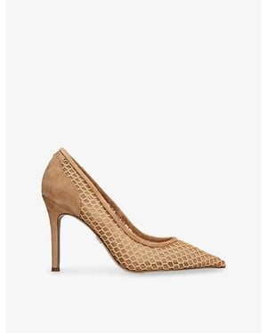 Sam Edelman Hazel Pointed-Toe Mesh Courts - Natural