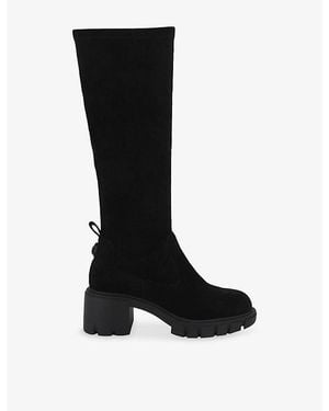 Kurt Geiger Step Knee Suede Knee-High Boots - Black