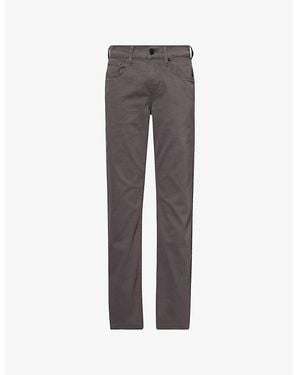 7 For All Mankind Slimmy Lux Performance Chino Tapered-Leg Stretch-Cotton Blend Trousers - Grey