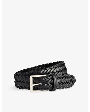 Anderson's Woven Leather Belt - Black