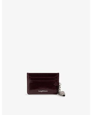 Zadig & Voltaire Sunny Pass Patent-Leather Card Holder - Purple