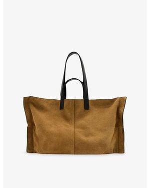AllSaints Lutece Reversible Suede Tote - Brown