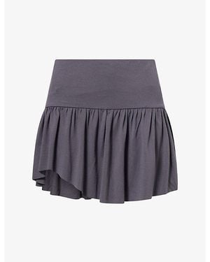 GIMAGUAS Sari Tiered Jersey Mini Skirt - Grey