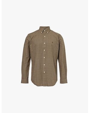 Polo Ralph Lauren Checked Logo-Embroidered Stretch-Cotton Shirt - Brown