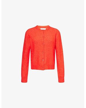 Samsøe & Samsøe Nor Brushed Knit Cardigan - Red
