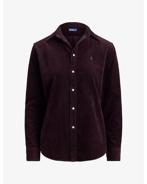 Polo Ralph Lauren Regular-Fit Cotton-Corduroy Shirt - Blue