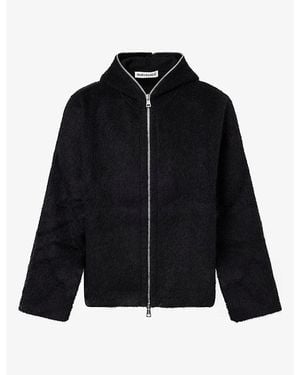Our Legacy Textured Relaxed-Fit Wool-Blend Hoody - Black