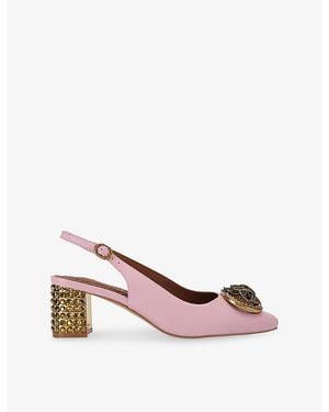 Kurt Geiger Chelsea Leather Slingbacks - Pink