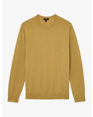 Reiss Crew-Neck Wool Jumper - Yellow