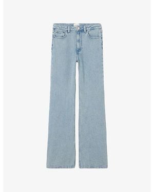 Claudie Pierlot Flared High-Rise Denim Jeans - Blue